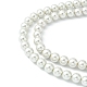 Umweltfreundliche runde Perlenstränge aus gefärbtem Glasperlen HY-A002-10mm-RB009-2