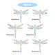 GORGECRAFT 6Pcs Rainbow Window Clings Dragonfly Pattern Window Decals Static Non Adhesive Collision Proof Glass Stickers Vinyl Film Home Decorations for Sliding Doors Windows Prevent Birds Strikes DIY-WH0304-221D-2