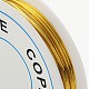 ラウンドクラフト銅線  ニッケルフリー  ゴールドカラー  18ゲージ  1mm  約8.2フィート（2.5m）/ロール X-CW1mm007-2