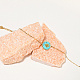 Collier pendentif rond plat turquoise naturel avec oeil LX8360-2-2