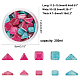 SUPERFINDINGS 300g 2 Style Glass Glitter Mosaic Square & Triangle Magenta Transparent Glass Gillter Cabochons for DIY Art Craft Home Decoration GLAA-FH0001-21-5