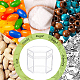 Boîte à bonbons en plastique en forme d'hexagone CON-WH0092-43-6