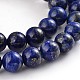 Lapis lazuli naturales hebras de perlas redondas G-M230-02-8mm-1