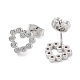 Brass Micro Pave Cubic Zirconia Stud Earrings EJEW-P247-04P-2