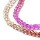 Fili di perle di vetro di colore sfumato trasparente GLAA-H021-01B-10-3