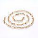 304 Stainless Steel Figaro Chain Necklaces MAK-L015-29A-2