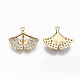 Brass Micro Pave Clear Cubic Zirconia Peg Bails Charms KK-N231-197-NF-2