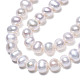 Grado aa fili di perline di perle d'acqua dolce coltivate naturali PEAR-N013-06C-4