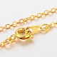 Golden Plated Brass Necklace NJEW-JN01409-5