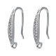 925 серебряные крючки с родиевым покрытием и фианитами с микропаве STER-L054-36P-1