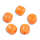 樹脂ビーズ  天然石風  バレル  オレンジ  8x7mm  穴：1.6mm RESI-N034-10-Z01-2