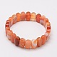 Natural Agate Beads Stretch Bracelets BJEW-E289-D01-2