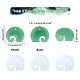 Colgantes de vidrio de imitación de jade pandahall elite 60pcs 2 colores GLAA-PH0001-96-4