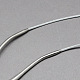 鋼線ステンレス鋼円形の編み針鉄タペストリー針  ステンレス鋼色  650x3.5mm  52x1mm  2個/袋 X-TOOL-R042-650x3.5mm-2