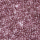 ガラスシードビーズ  機械刺繍に適合  透明インサイドカラー  ラウンド  ロージーブラウン  2.5x1.5mm  穴：1mm  約20000個/袋 SEED-S042-07A-04-3