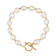 Bracciale da donna con perline di perle naturali anattasoul con chiusura in ottone BJEW-AN0001-05-1