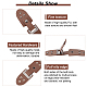 FINGERINSPIRE 6 Pairs Leather Sew-On Toggles Closures Coconut Brown PU Leather Snap Toggle with Rivets Metal Leather Clasp Fastener Replacement Snap Toggle for Shoes Coat Jacket Bags DIY Craft FIND-FG0001-84-4