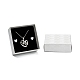 厚紙ギフトボックスジュエリーセットボックス  ネックレス  ブレスレット  中に黒いスポンジを入れて  正方形  ホワイト  7.5x7.5x3.6cm  内径：7x7のCM CBOX-F006-01-3