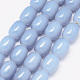 Imitation Jade Glass Beads Strands GLAA-G046-14x10mm-A30-1