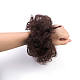 人工毛髪の延長  女性のお団子のためのヘアピース  ヘアドーナツアップポニーテール  耐熱高温繊維  ダークチソウ  15cm OHAR-G006-A08-2
