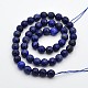 Faceted Round Natural Lapis Lazuli Beads Strands G-E302-081-8mm-2