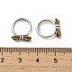 チベットスタイルの真鍮ペンダント  リング  アンティークシルバー  14x12x4mm  穴：9mm KK-K357-03AS-3