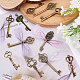 SUNNYCLUE 85PCS Skeleton Key Wing Pendant Kit Vintage Alloy Keys Charms Butterfly Dragonfly Wing Charm with 11 Yards Elastic Crystal String for Adults DIY Necklace Jewelry Making Party Decor DIY-SC0017-45-4