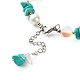 4pcs ensemble de bracelets de perles de puces de pierres précieuses mixtes pour fille femmes BJEW-TA00019-6