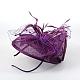 Fascinators élégants violet foncé au Royaume-Uni pour les mariages OHAR-S170-02-2