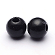 6 mm schwarz klobig Kaugummi Acrylperlen runden Fest X-PAB702Y-7-2
