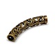 Zinc Alloy Hollow Curved Tube Beads PALLOY-N0096-01-NF-1