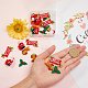 クリスマスのテーマのプラスチック製の家のディスプレイの装飾  ミックスカラー  30個/箱 sgAJEW-SZ0001-14-7