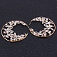 Alloy Glass Rhinestone Stud Earrings EJEW-P146-B01-3