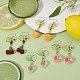 Glass & Acrylic Fruit Dangle Earrings EJEW-JE05288-2