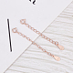 Beebeecraft 3Pcs Rose Gold Necklace Extenders 925 Sterling Silver Bracelet Anklets Extender Chain with Spring Ring Clasps and Polishing Cloth for Jewelry Making FIND-BBC0001-26RG-4