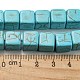Teints perles synthétiques turquoise brins G-G075-B02-01-5