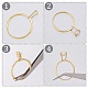 Componentes de anillos de dedo de aleación de aluminio dicosméticos 4 Uds 4 estilos FIND-DC0003-13-3
