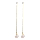 Natural Pearl Ear Studs EJEW-P256-46G-1