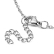 Collana con perle di rosario rotonde con teschio e turchese sintetico e pietra lavica naturale NJEW-JN04388-3