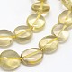 Oval Natural Lemon Quartz Beads Strands G-N0164-19-2