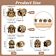 Nbeads 4Pcs 4 Styles Brass European Beads KK-NB0003-58-2