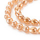 Chapelets de perles en verre transparent électrolytique&nbsp;EGLA-T008-024-B01-3