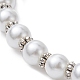 Bracciali di perline perla tratto vetro BJEW-JB09696-01-4