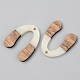 Opaque Resin & Walnut Wood Pendants RESI-S389-058B-C04-2
