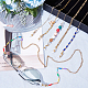 Sunnyclue 1 boîte 6 pièces 6 styles chaîne de porte-lunettes chaînes de lunettes chaînes à maillons en acier inoxydable chaînes de masque facial en perles de verre pour femmes cordon de lecture en verre lunettes de soleil supports en métal fournitures AJEW-SC0001-41-5