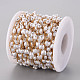 Chaînes en perles d'imitation imitation plastique abs faites main STAS-T052-39G-4