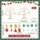 Ahandmaker 6 juego de pegatinas de espuma para árbol de Navidad DIY-NB0008-65-2