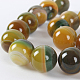 Chapelets de perles rondes en pierre d'agate naturelle G-E236-07-1