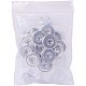 PandaHall 20 Sets Snap Button Making Brass Snap Buttons with Clear Glass Cabochons BUTT-PH0004-08P-6