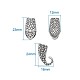 Tibetan Style Alloy Hook and Snake Head Clasps TIBE-TA0001-06AS-11